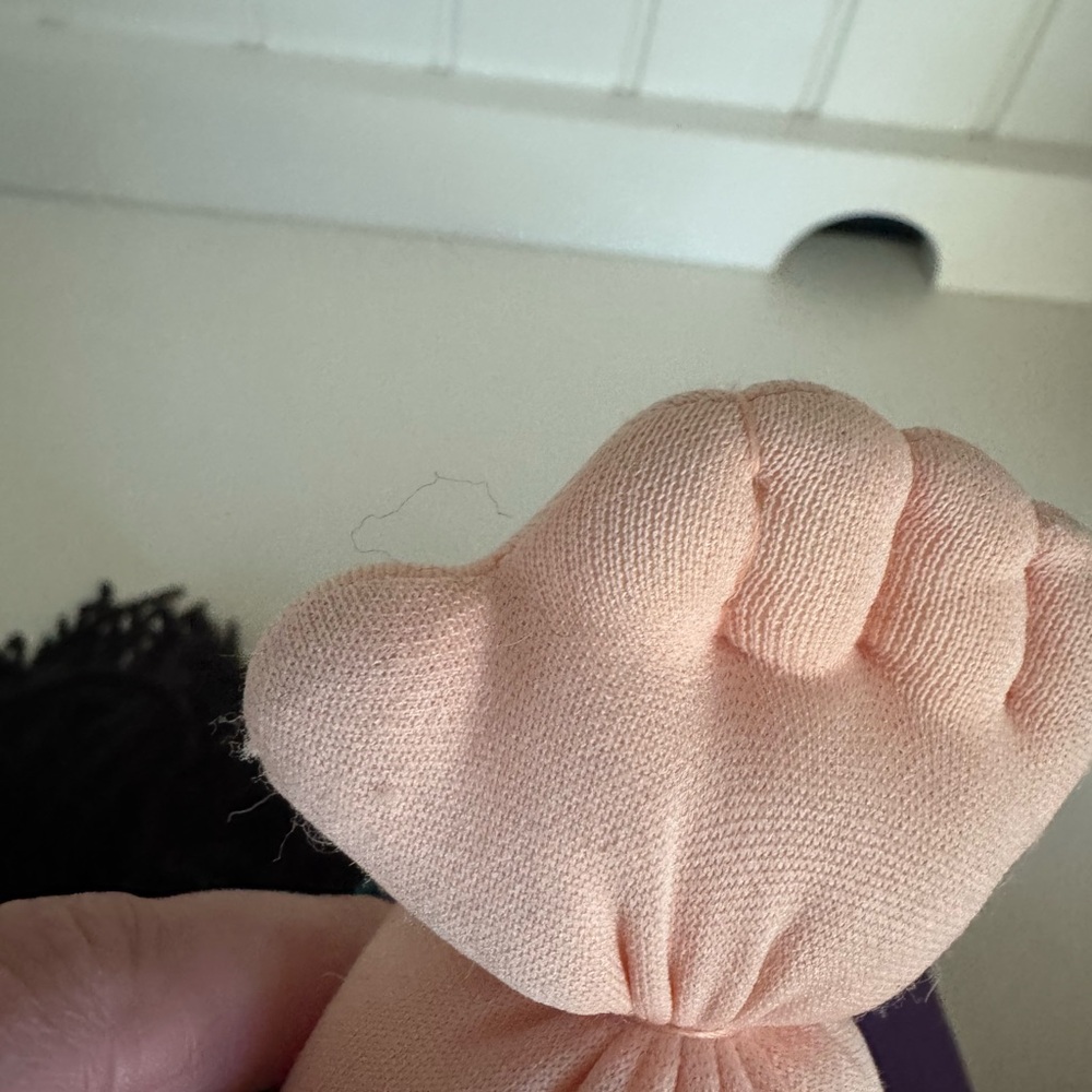 Adorable Pink Doll with Black Hair - Picture 11 of 11